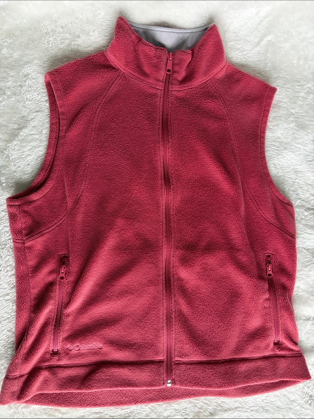 Columbia Women's Pink Fleece Vest | Size XL